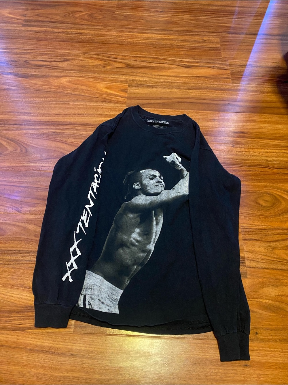 Black Graphic Long-Sleeve Men’s Shirt